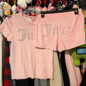 Juicy Couture Velvet Leopard Print Pajama set